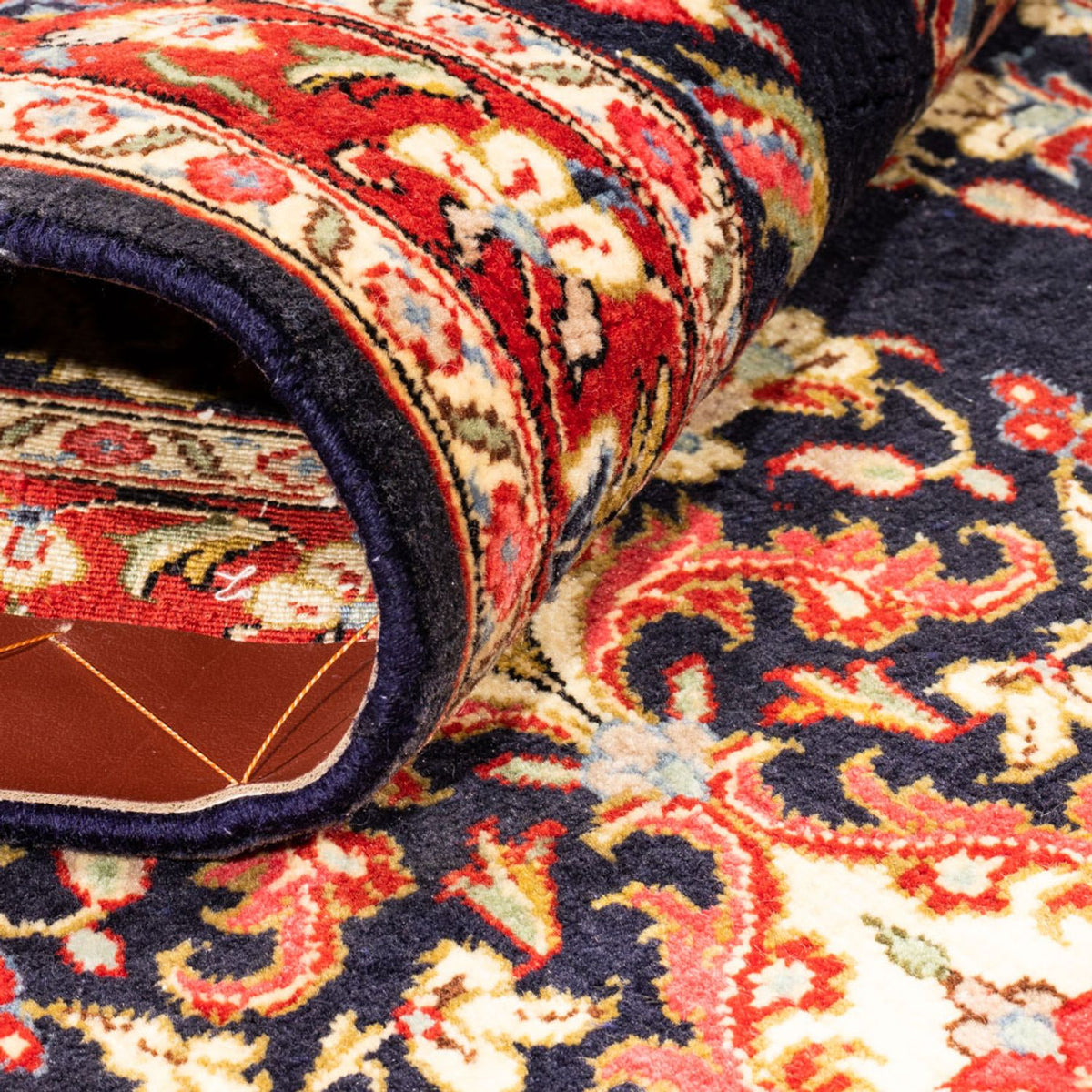 Løber Persisk tæppe - Ghom - 217 x 63 cm - mørkeblå