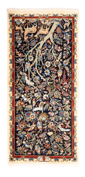 Løber Persisk tæppe - Classic - 188 x 90 cm - mørkeblå