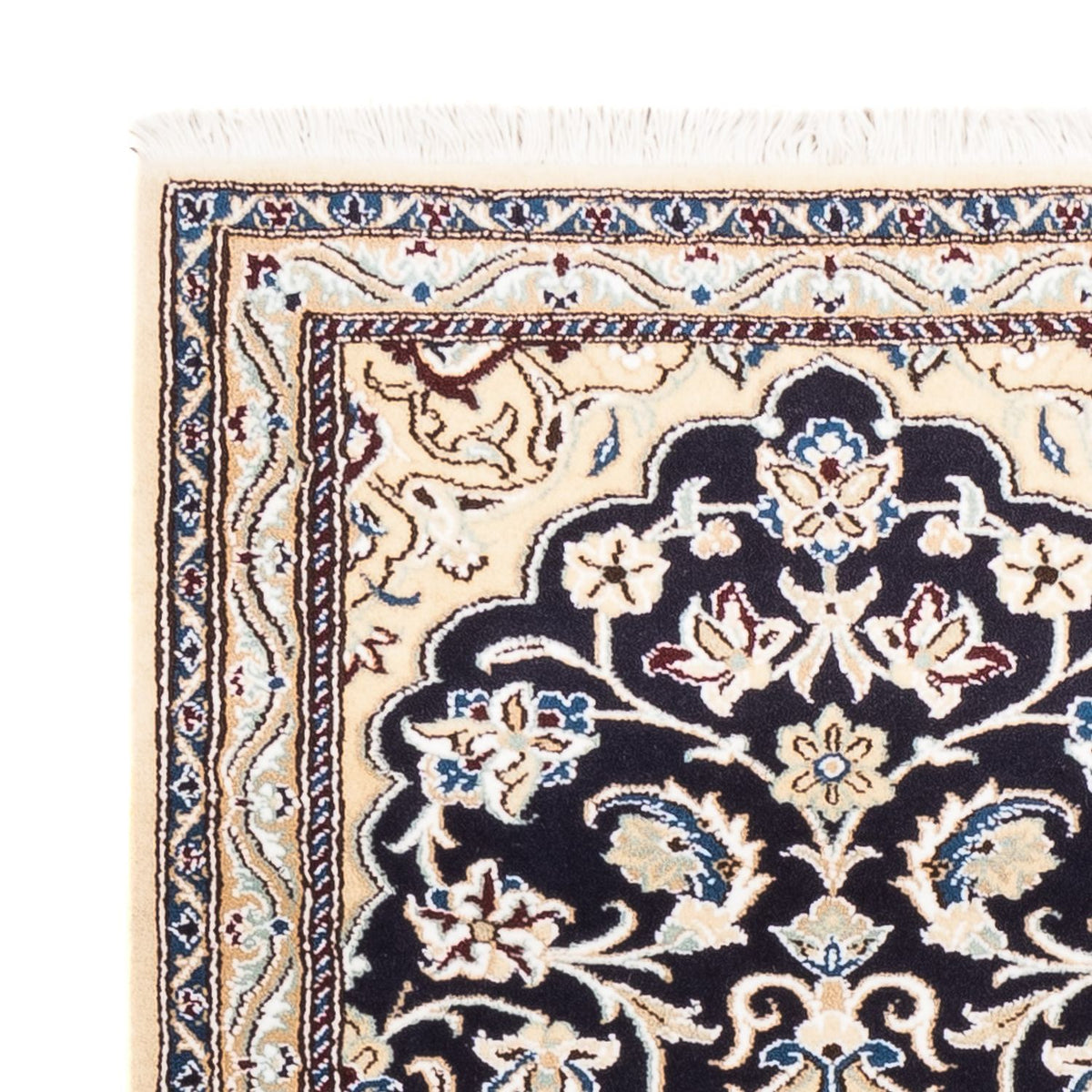 Løber Persisk tæppe - Nain - 190 x 68 cm - mørkeblå