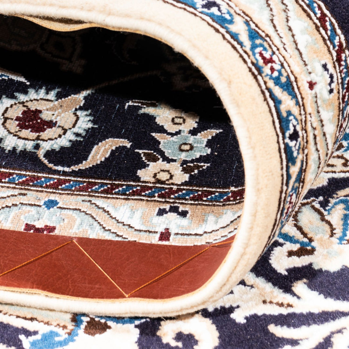 Løber Persisk tæppe - Nain - 190 x 68 cm - mørkeblå