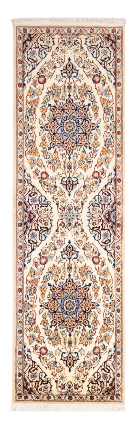 Løber Persisk tæppe - Nain - Royal - 212 x 60 cm - creme
