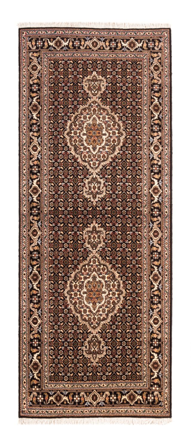 Løber Persisk tæppe - Tabriz - Royal - 195 x 76 cm - mørkeblå