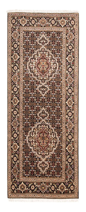 Løber Persisk tæppe - Tabriz - Royal - 196 x 75 cm - mørkeblå