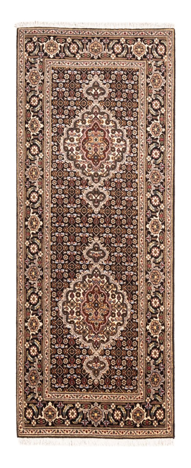 Løber Persisk tæppe - Tabriz - Royal - 196 x 75 cm - mørkeblå
