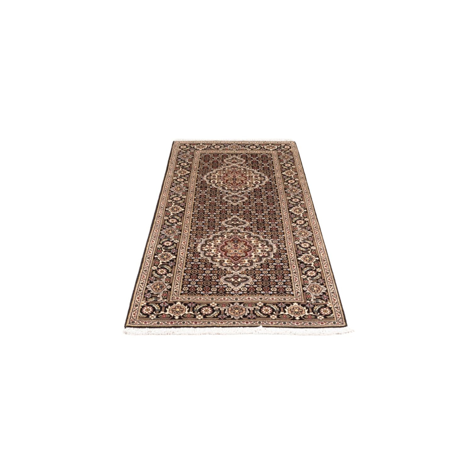 Løber Persisk tæppe - Tabriz - Royal - 196 x 75 cm - mørkeblå