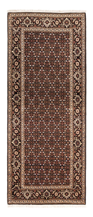 Løber Persisk tæppe - Tabriz - Royal - 196 x 80 cm - mørkeblå