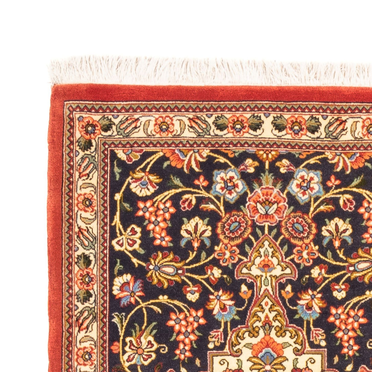 Løber Persisk tæppe - Ghom - 203 x 65 cm - mørkeblå