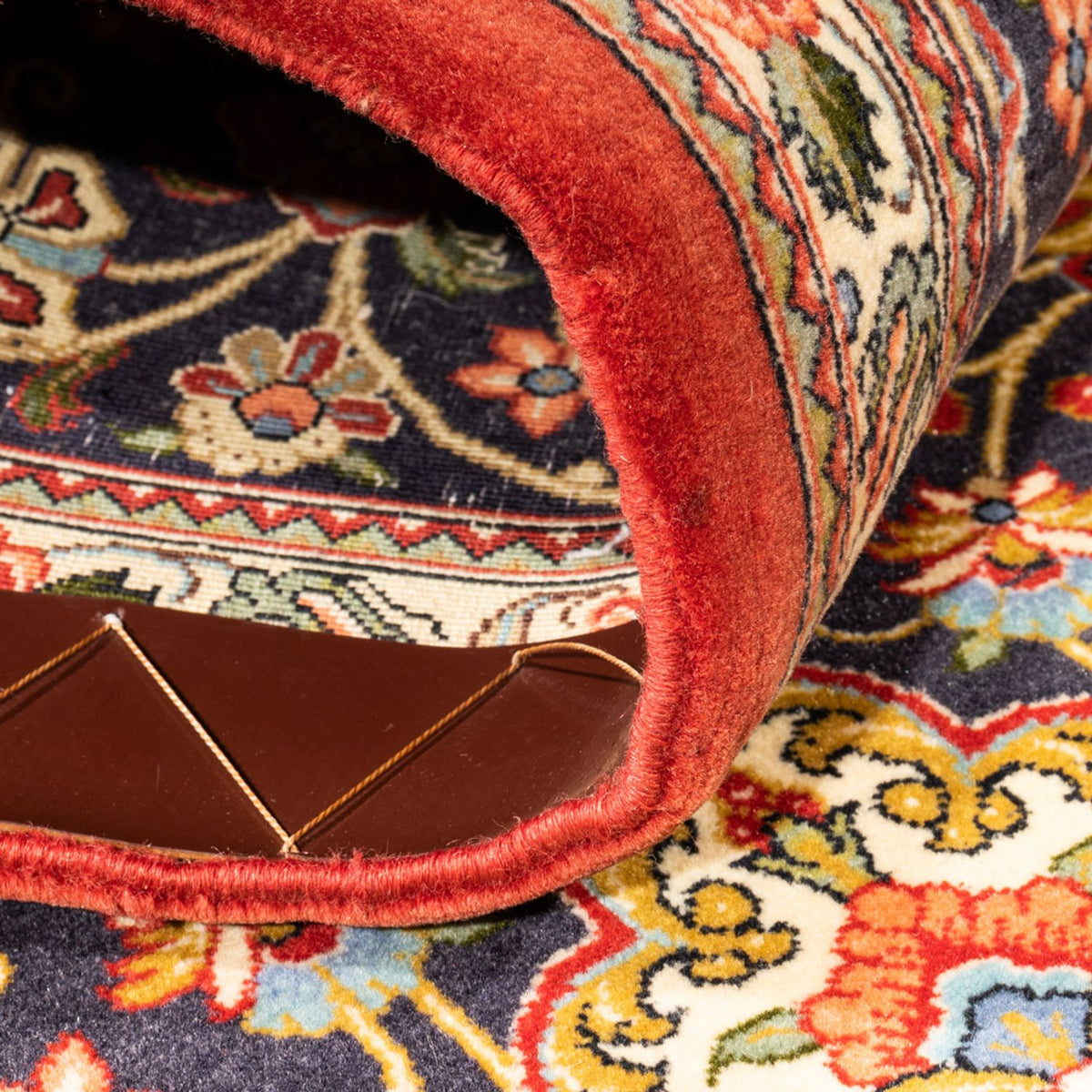 Løber Persisk tæppe - Ghom - 203 x 65 cm - mørkeblå