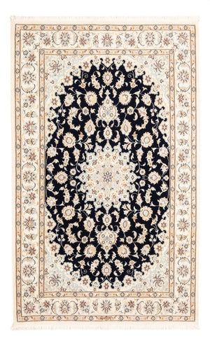 Persisk tæppe - Nain - Premium - 183 x 119 cm - mørkeblå