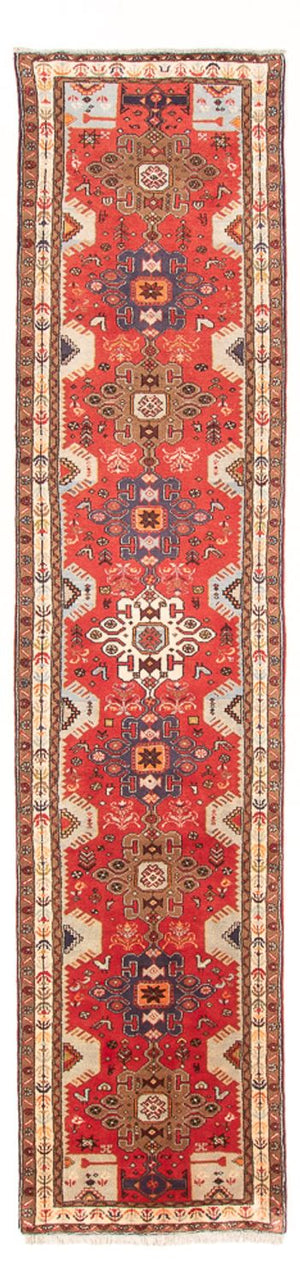 Løber Persisk tæppe - Nomadisk - 395 x 87 cm - rød