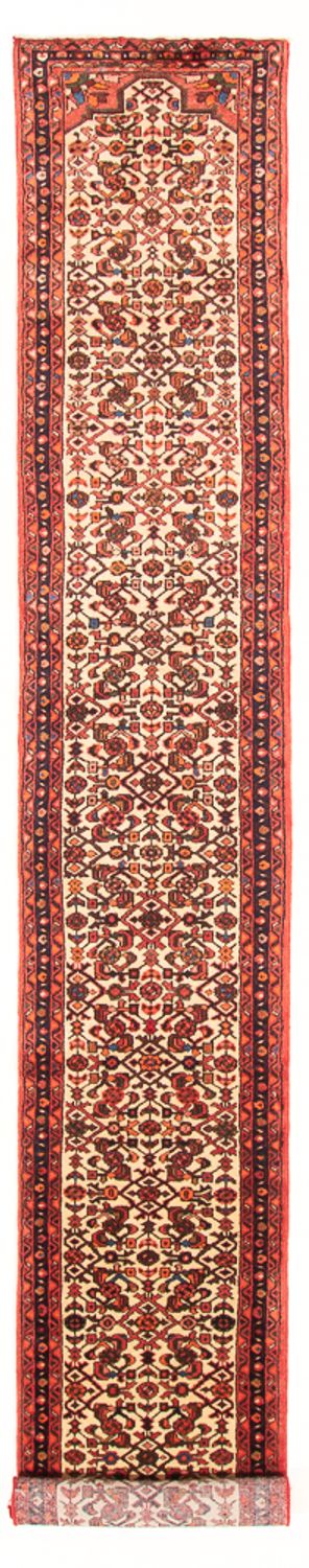 Løber Kelim-tæppe - orientalsk - 408 x 70 cm - beige