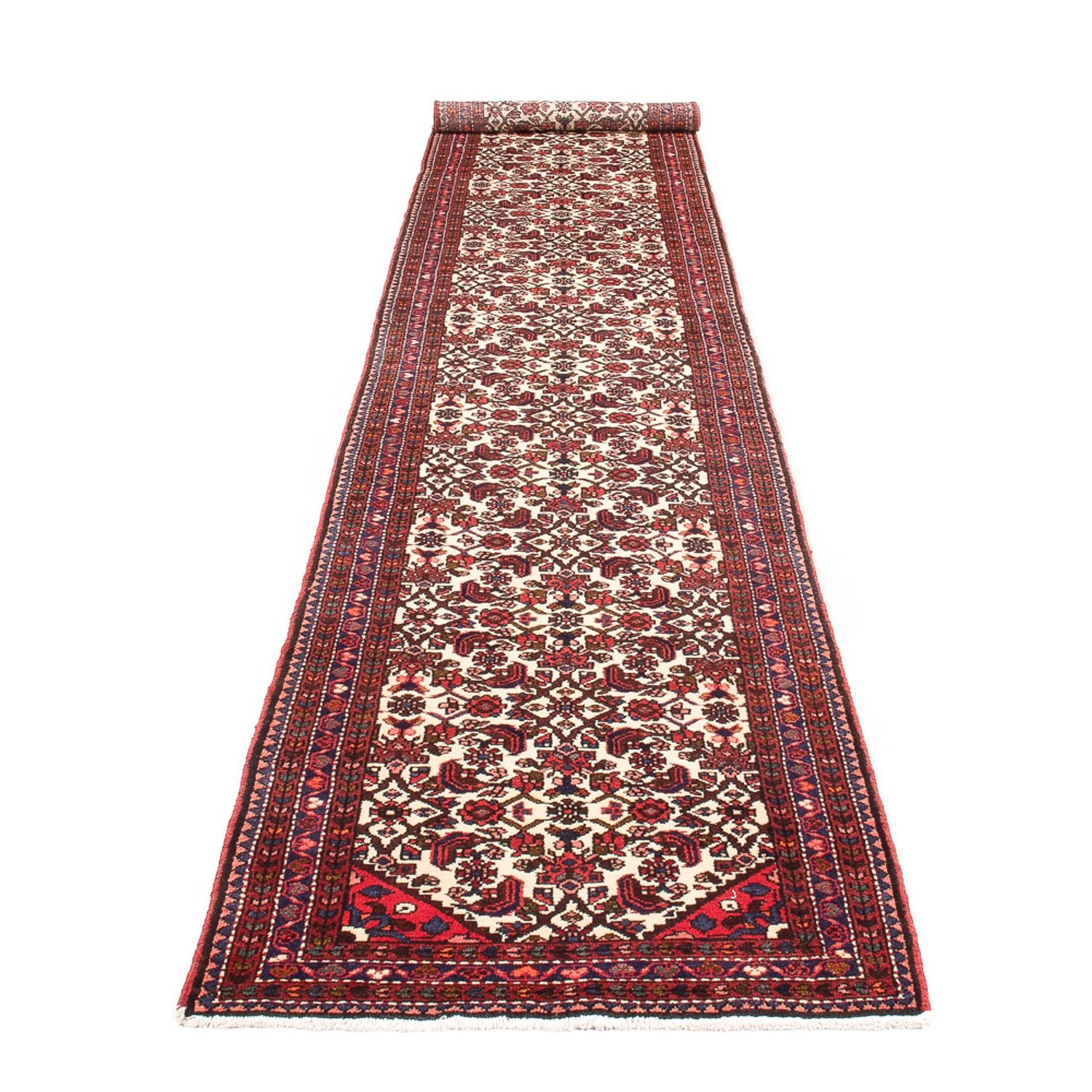 Løber Kelim-tæppe - orientalsk - 415 x 80 cm - beige