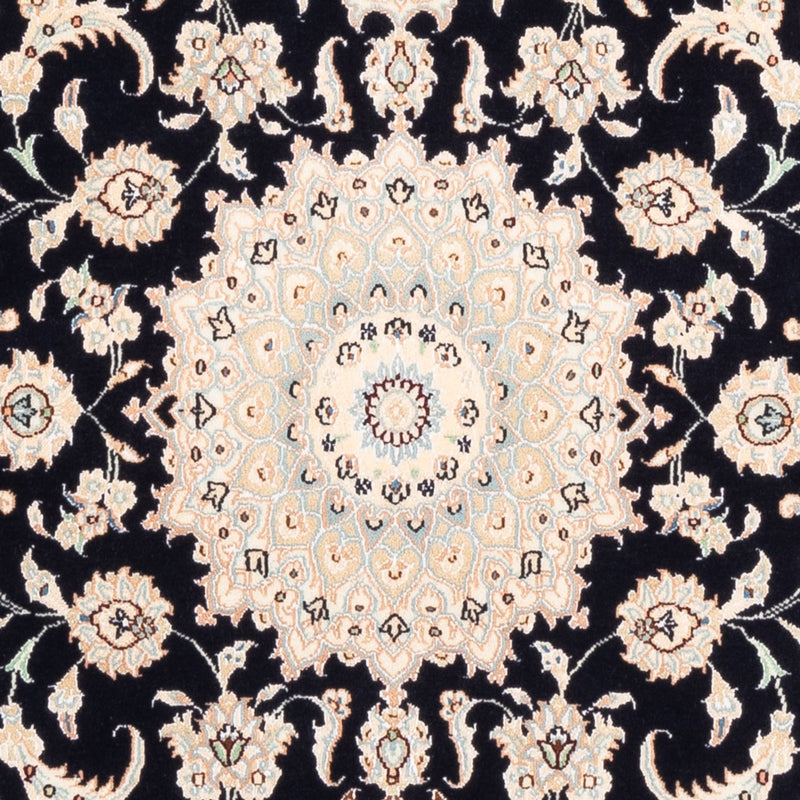 Persisk tæppe - Nain - Premium - 159 x 105 cm - mørkeblå