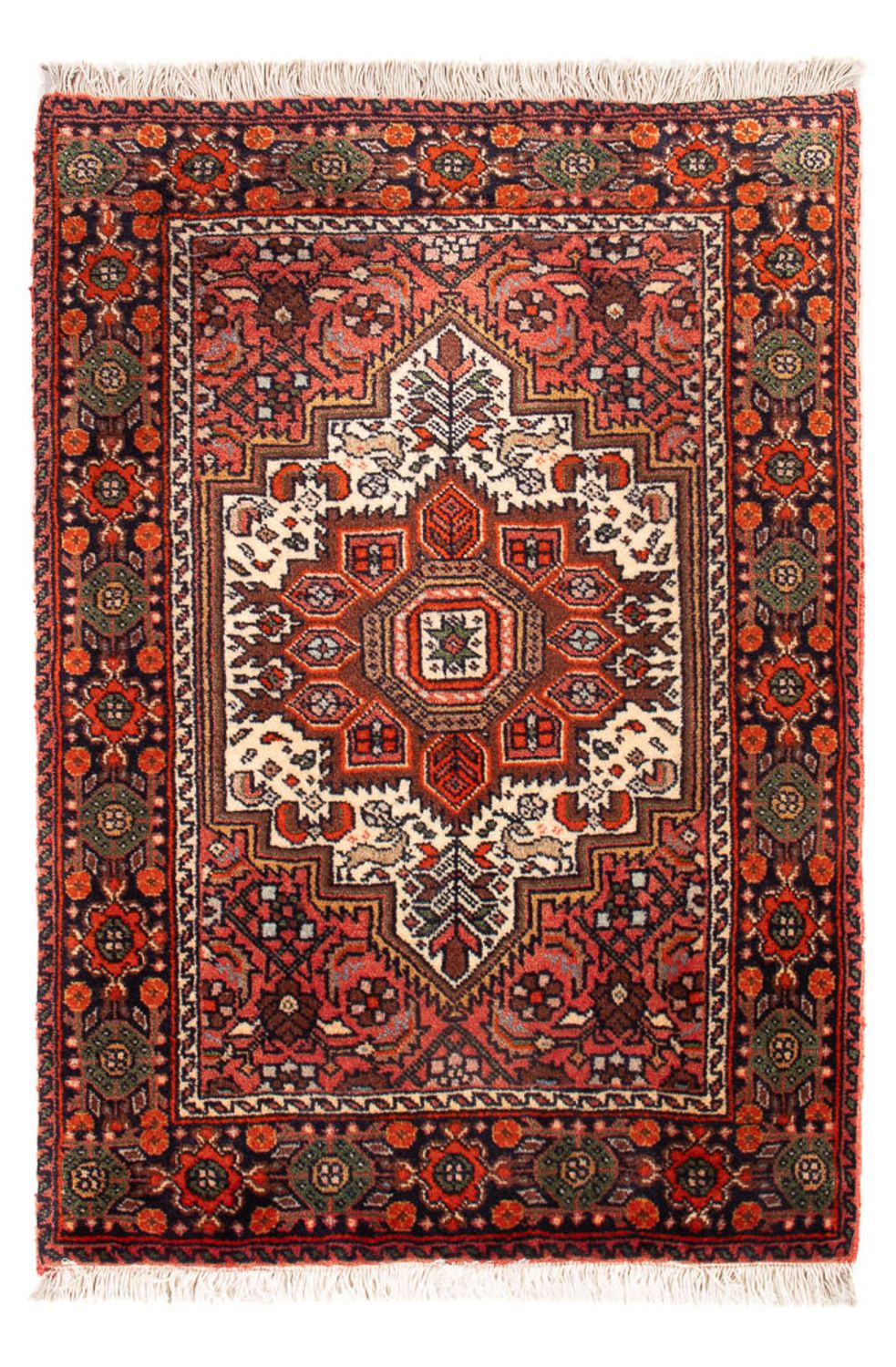 Persisk tæppe - Nomadisk - 80 x 45 cm - creme