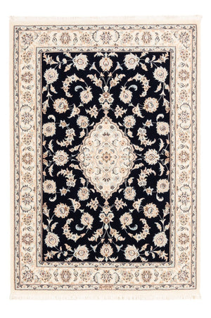 Persisk tæppe - Nain - Premium - 152 x 107 cm - mørkeblå