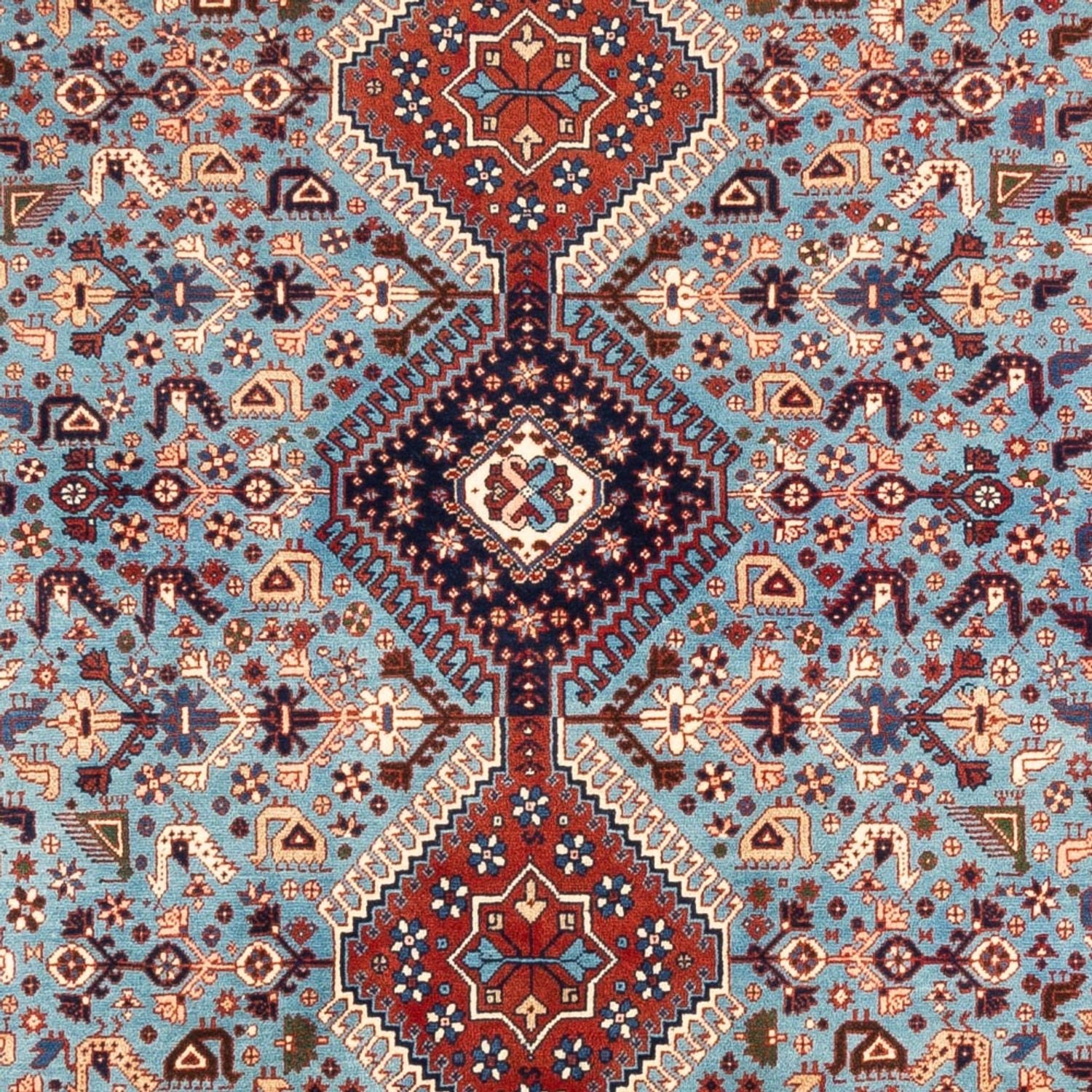Persisk tæppe - Nomadisk - 253 x 172 cm - lyseblå