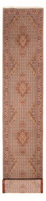 Løber Persisk tæppe - Tabriz - Royal - 407 x 78 cm - beige