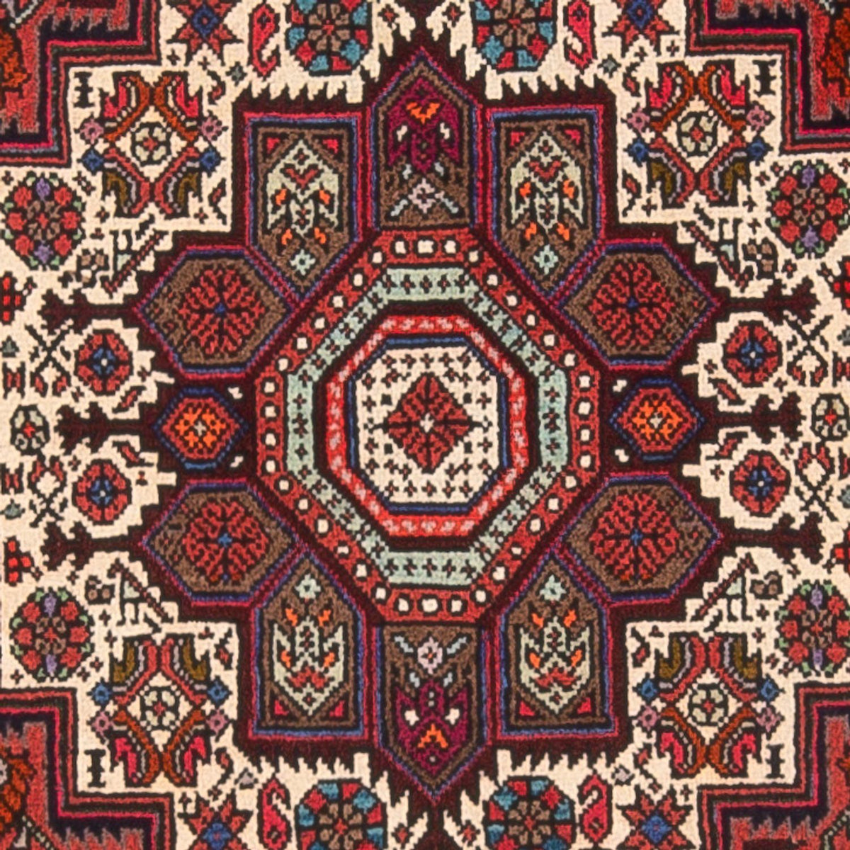 Persisk tæppe - Nomadisk - 134 x 68 cm - lysrød