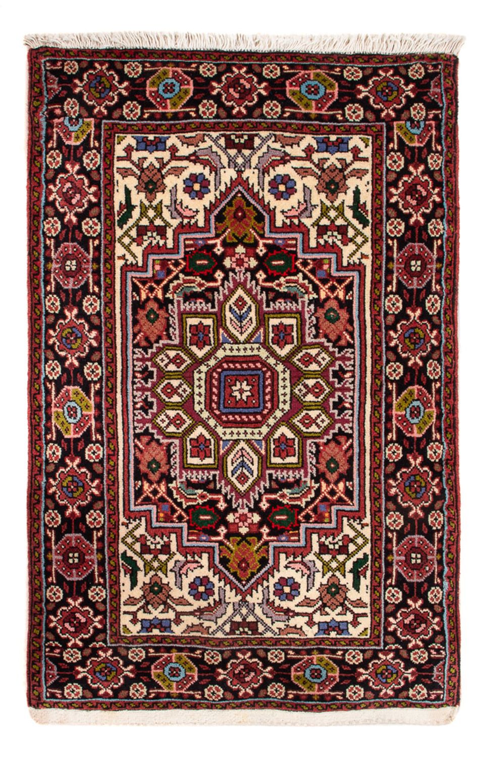Persisk tæppe - Nomadisk - 85 x 46 cm - creme