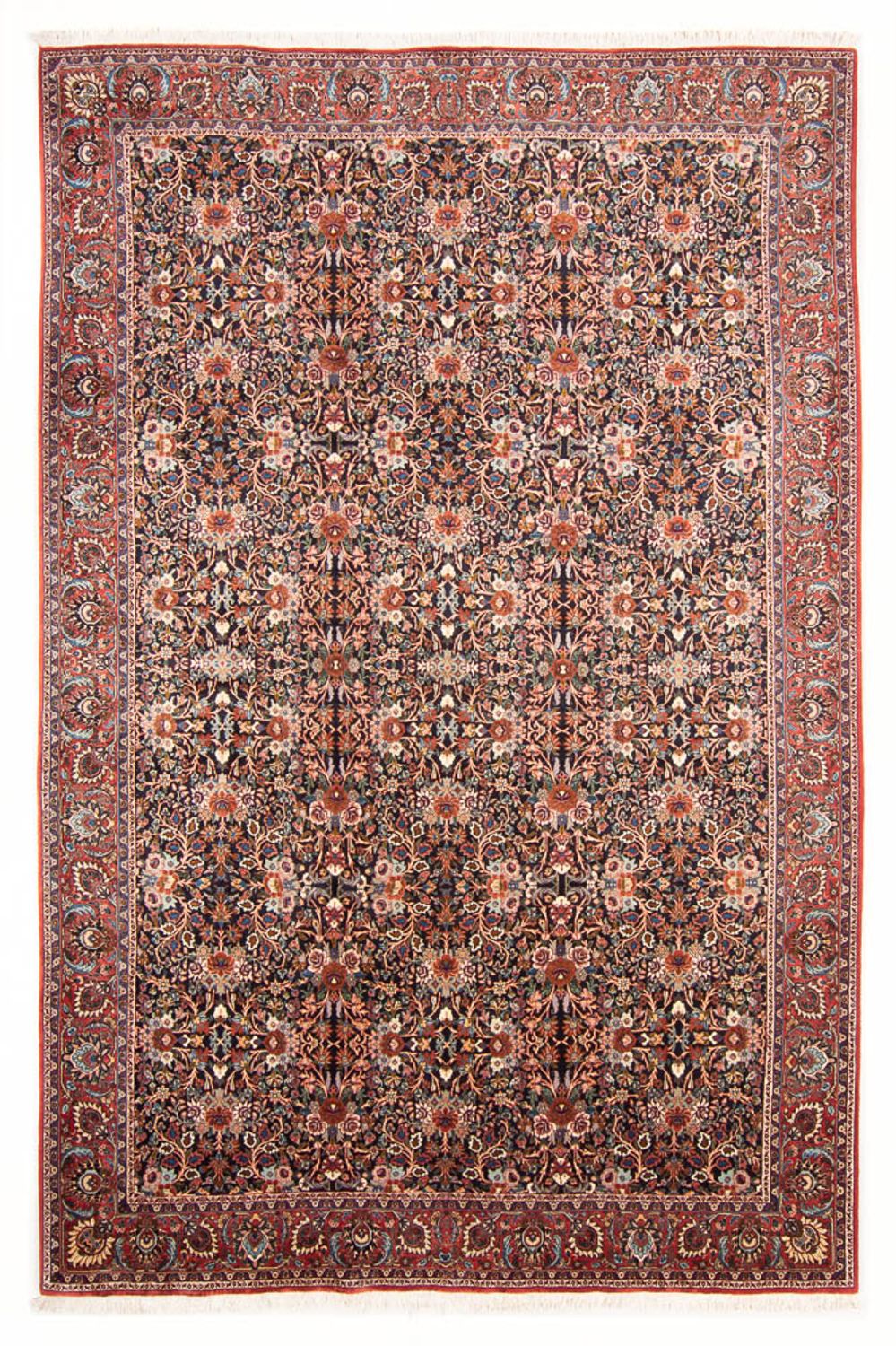 Persisk tæppe - Bijar - 305 x 200 cm - mørkeblå