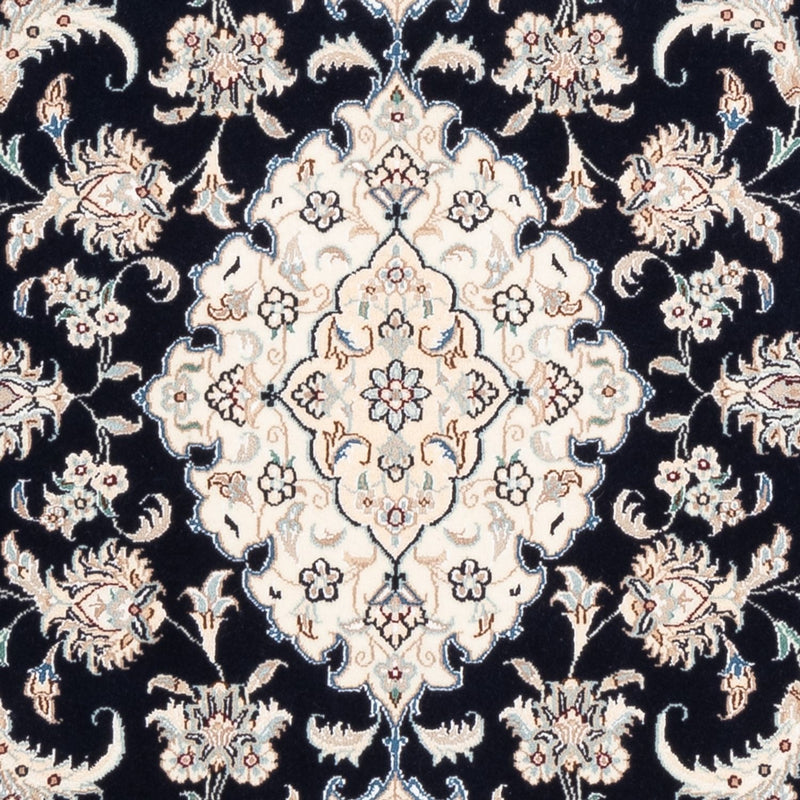 Persisk tæppe - Nain - Premium - 157 x 108 cm - mørkeblå