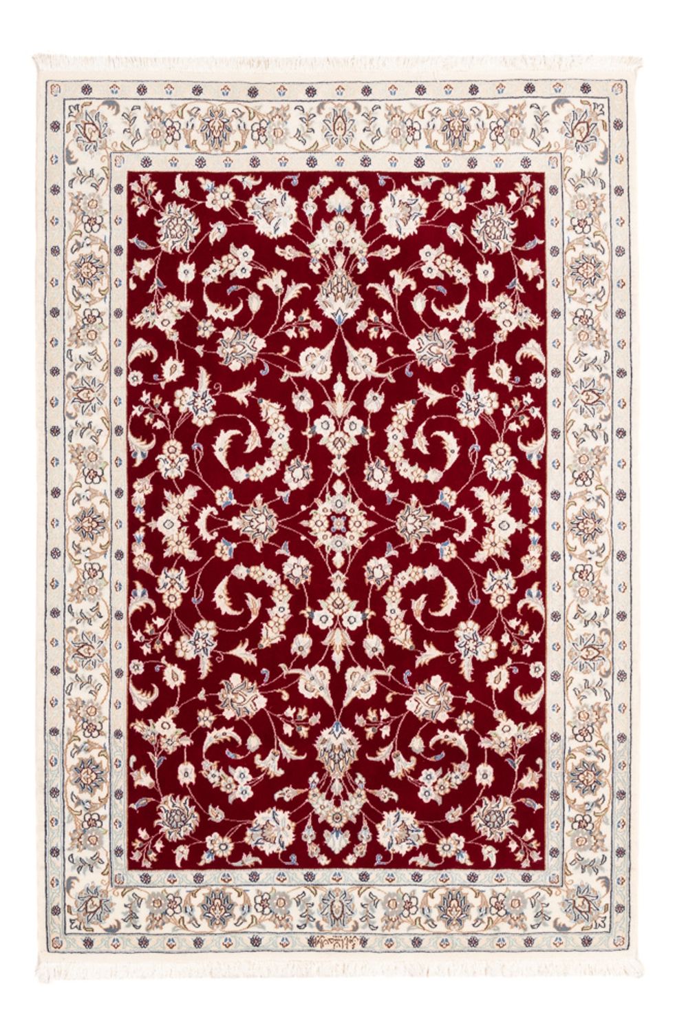 Persisk tæppe - Nain - Premium - 152 x 108 cm - rød