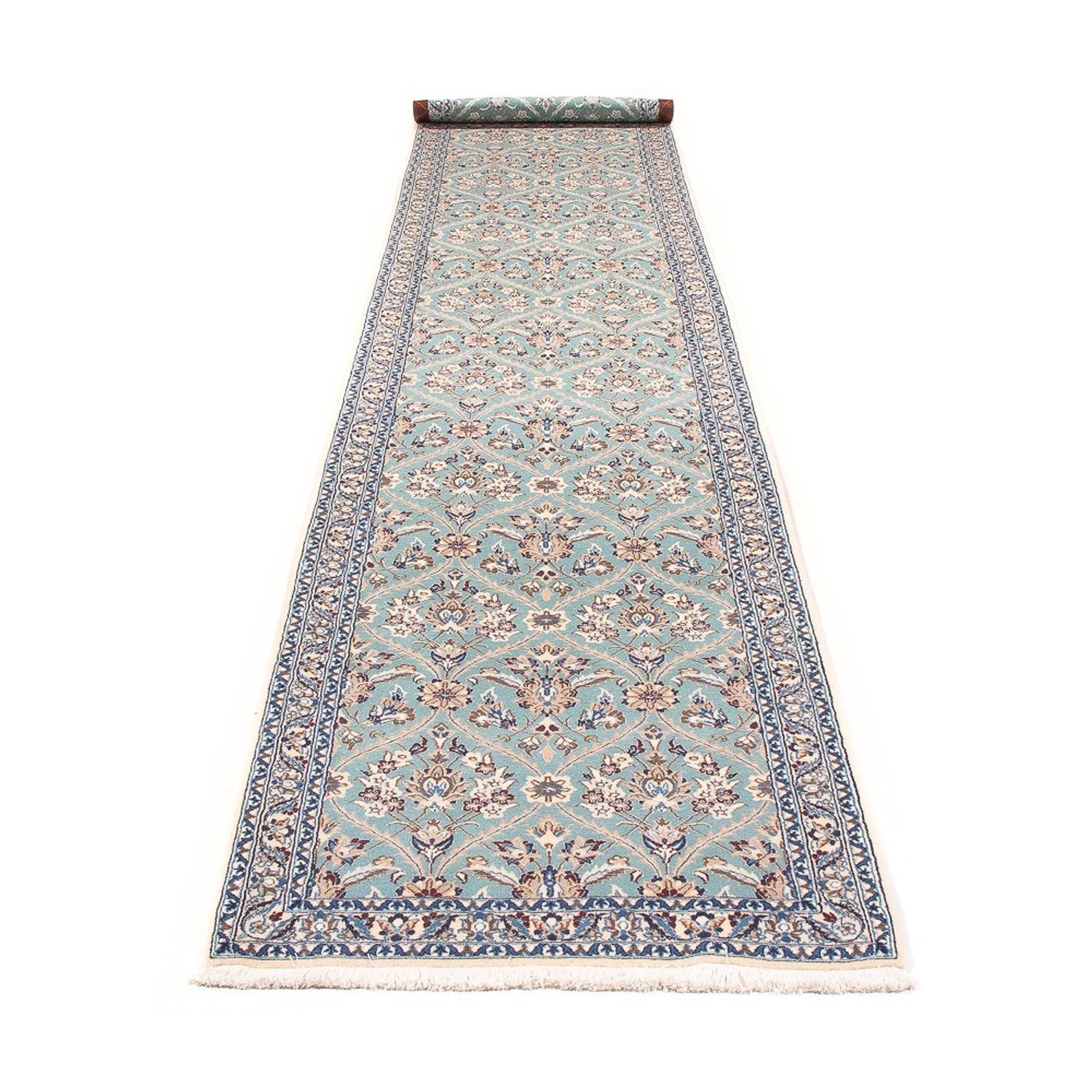 Løber Persisk tæppe - Nain - Premium - 375 x 75 cm - beige
