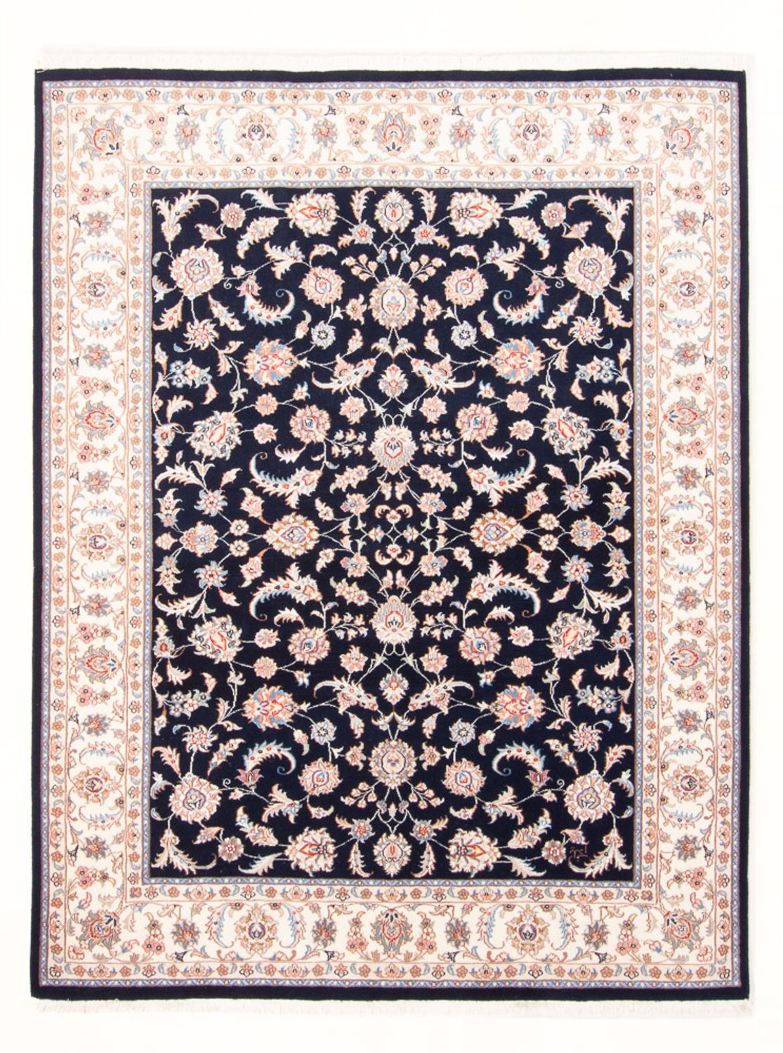 Persisk tæppe - Tabriz - Royal - 203 x 147 cm - mørkeblå