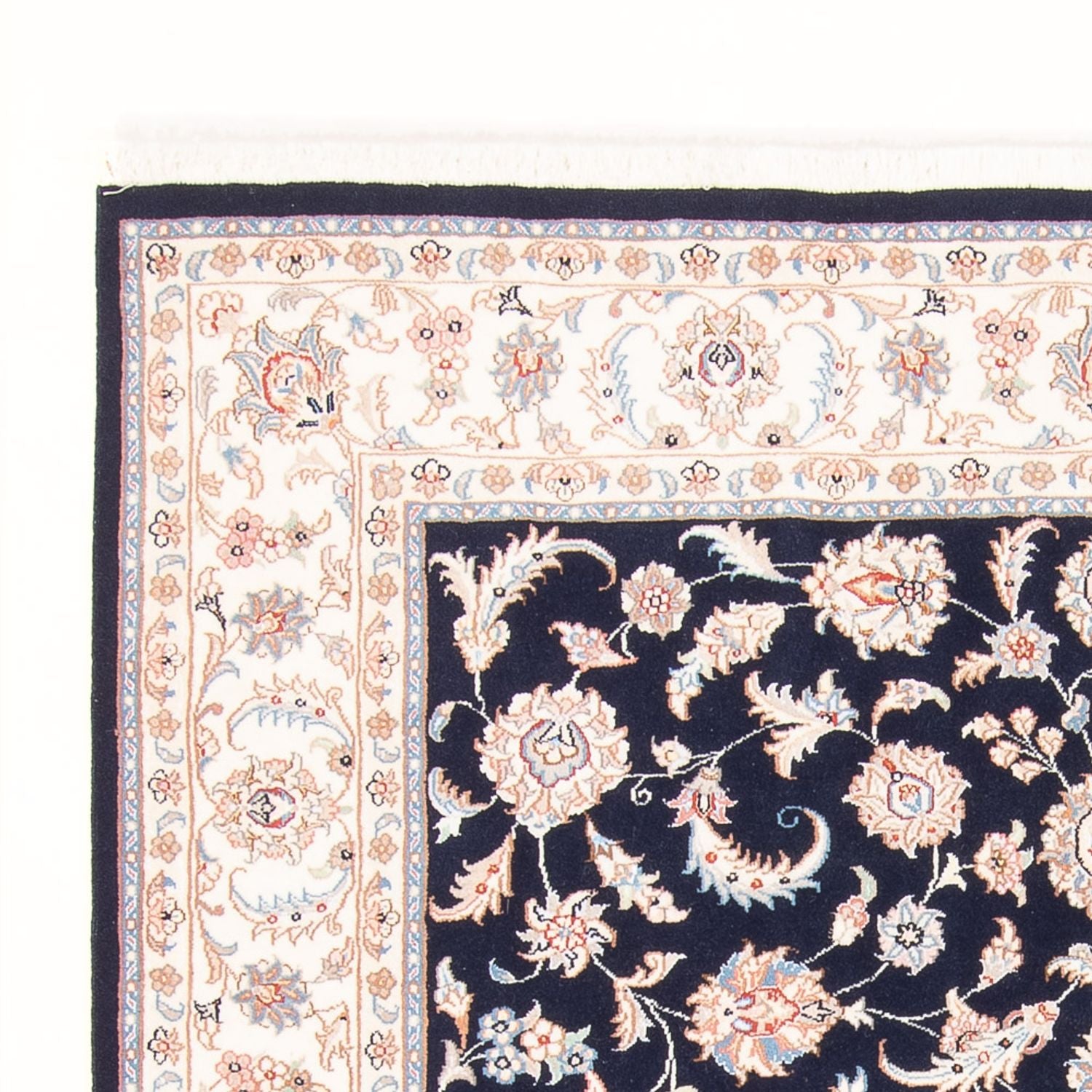 Persisk tæppe - Tabriz - Royal - 203 x 147 cm - mørkeblå