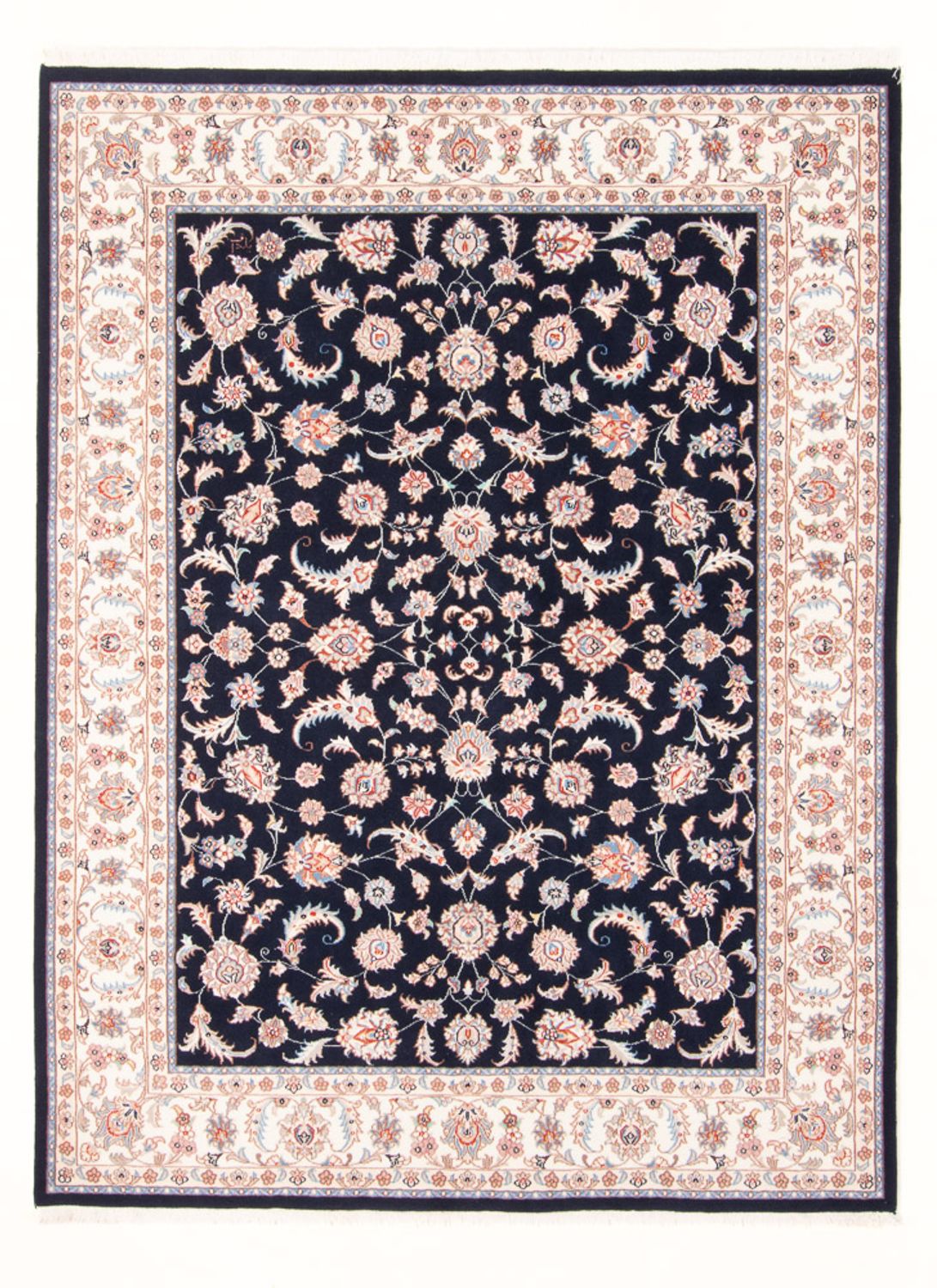 Persisk tæppe - Tabriz - Royal - 200 x 150 cm - mørkeblå