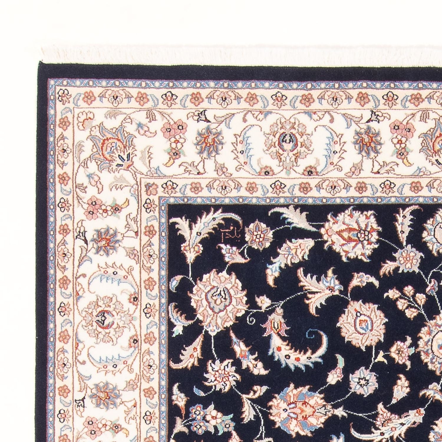 Persisk tæppe - Tabriz - Royal - 200 x 150 cm - mørkeblå