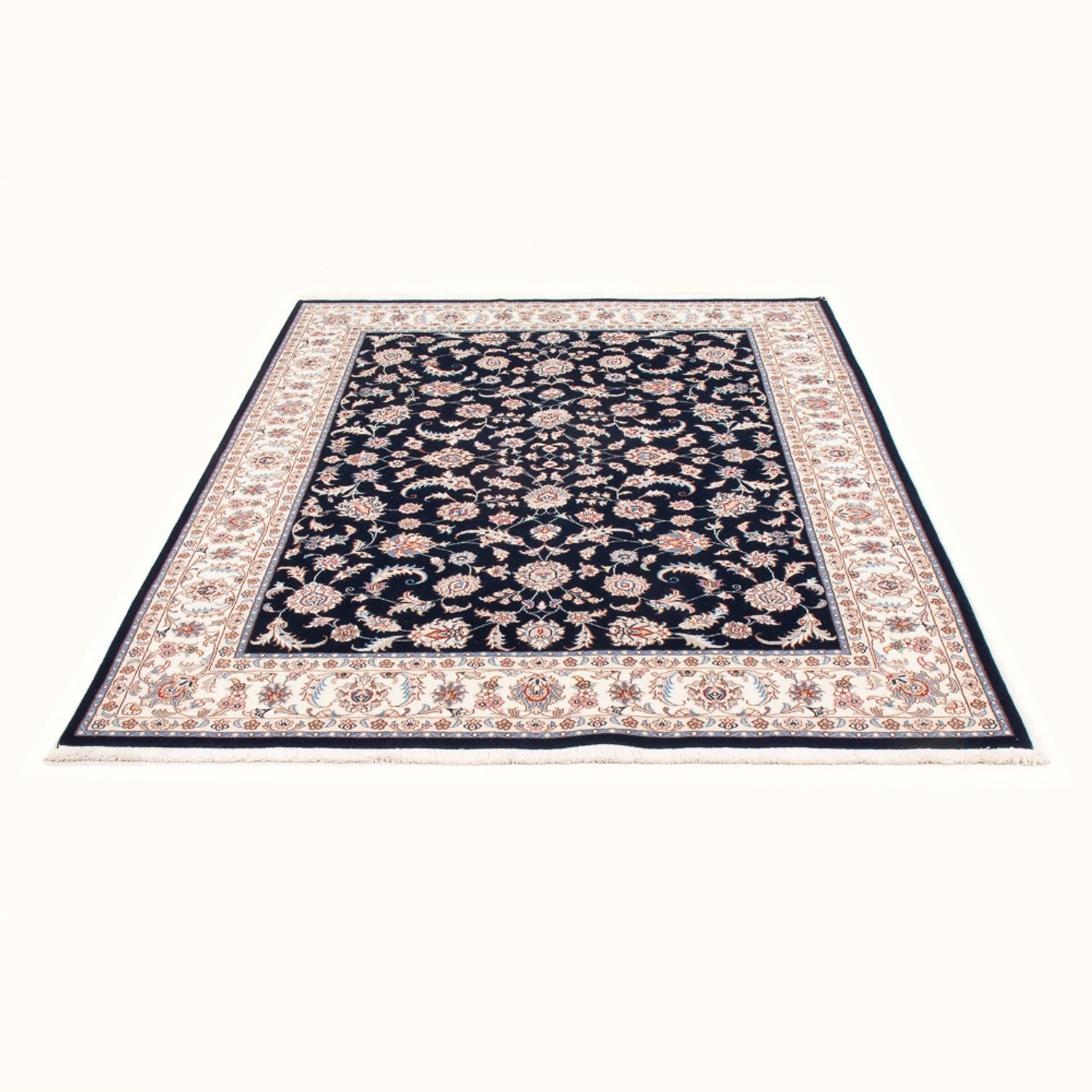Persisk tæppe - Tabriz - Royal - 200 x 150 cm - mørkeblå