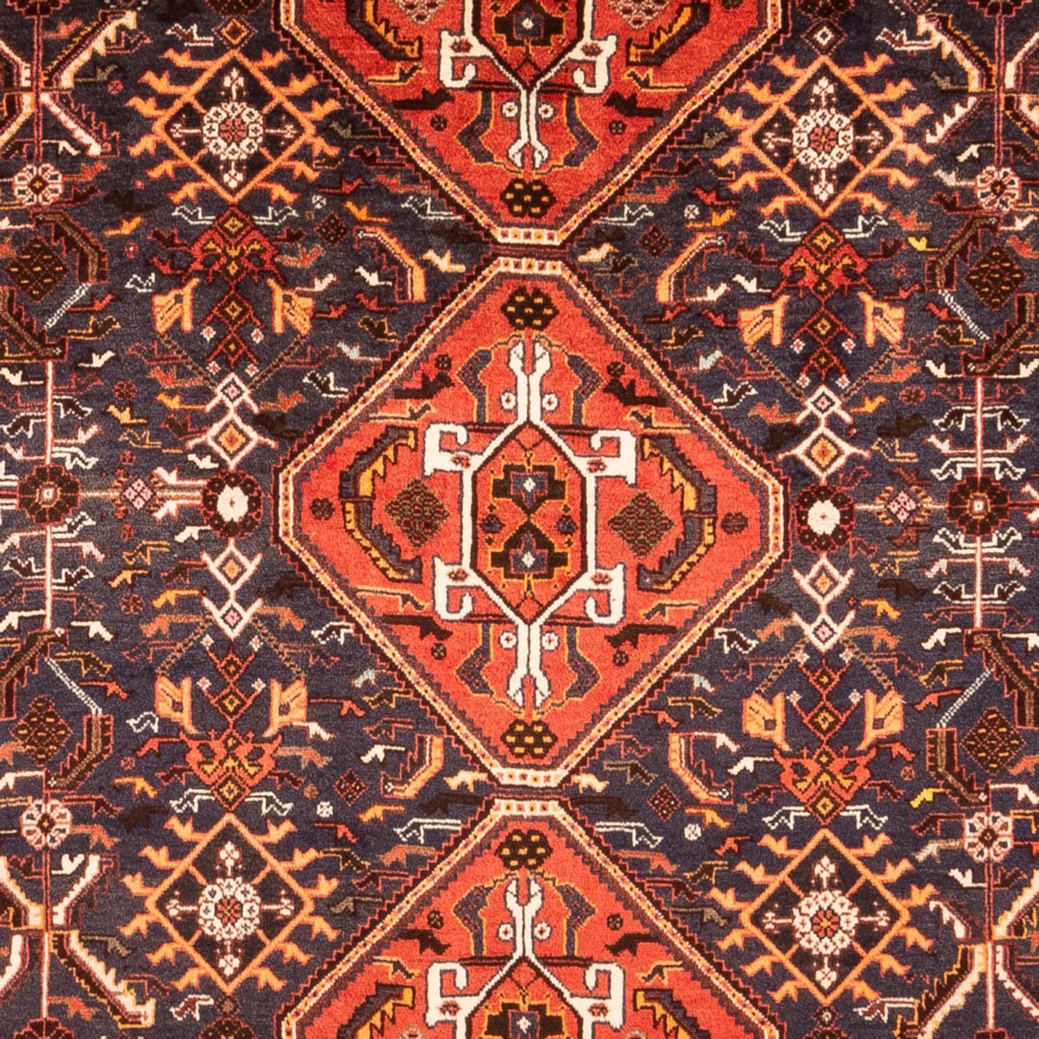 Persisk tæppe - Nomadisk - 305 x 188 cm - mørkerød