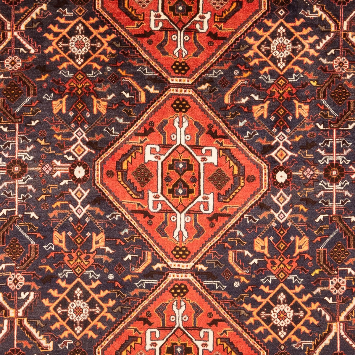 Persisk tæppe - Nomadisk - 305 x 188 cm - mørkerød