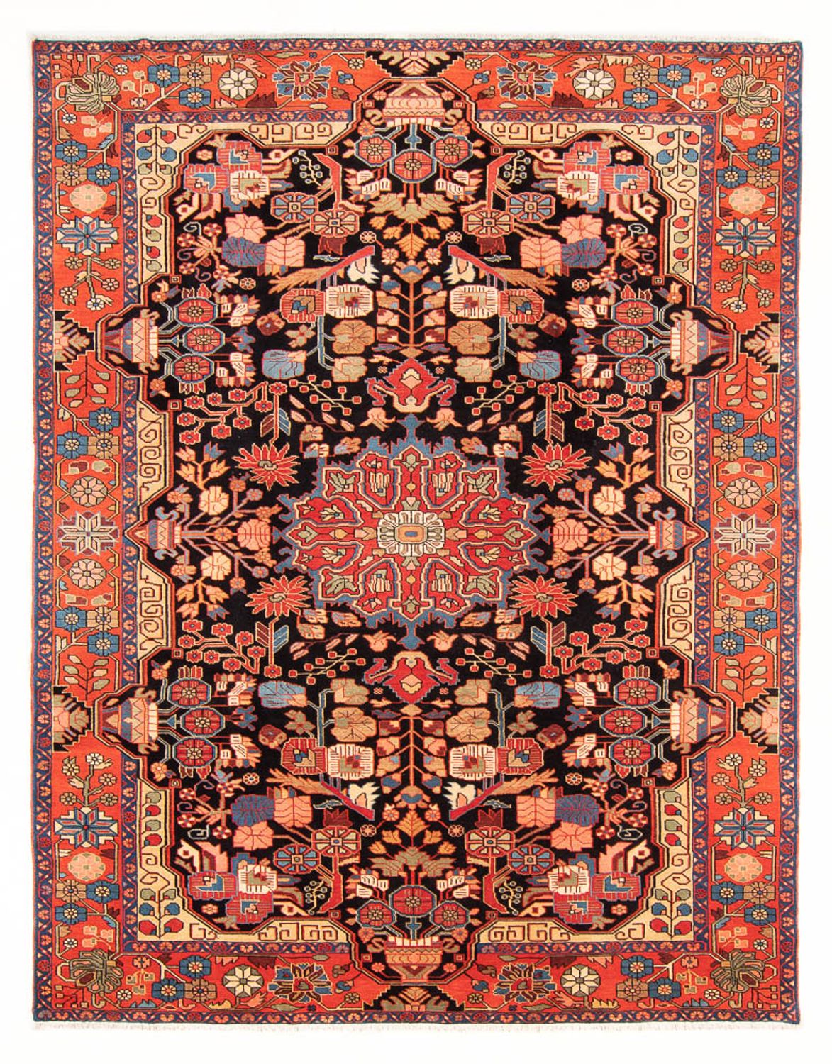 Persisk tæppe - Nomadisk - 285 x 203 cm - mørkeblå