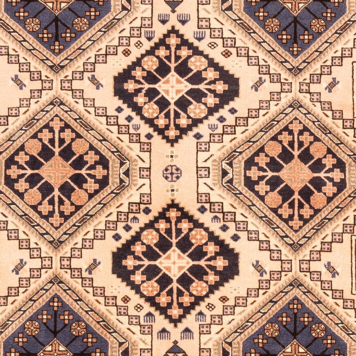 Persisk tæppe - Nomadisk - 251 x 194 cm - lys beige