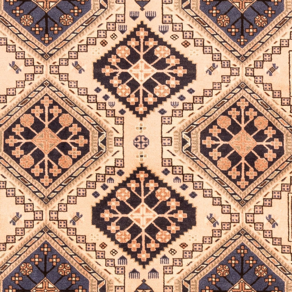 Persisk tæppe - Nomadisk - 251 x 194 cm - lys beige