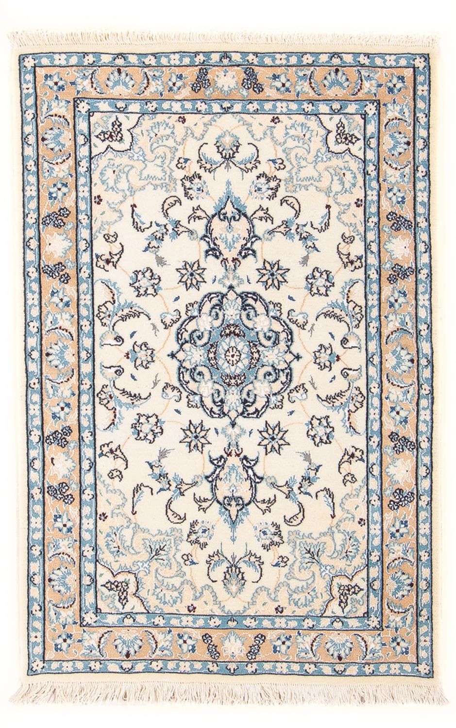 Persisk tæppe - Nain - Premium - 110 x 66 cm - creme