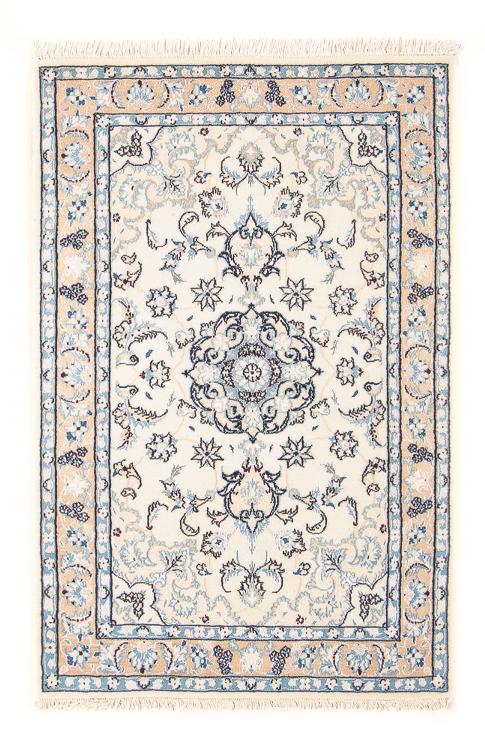 Persisk tæppe - Nain - Premium - 108 x 66 cm - creme