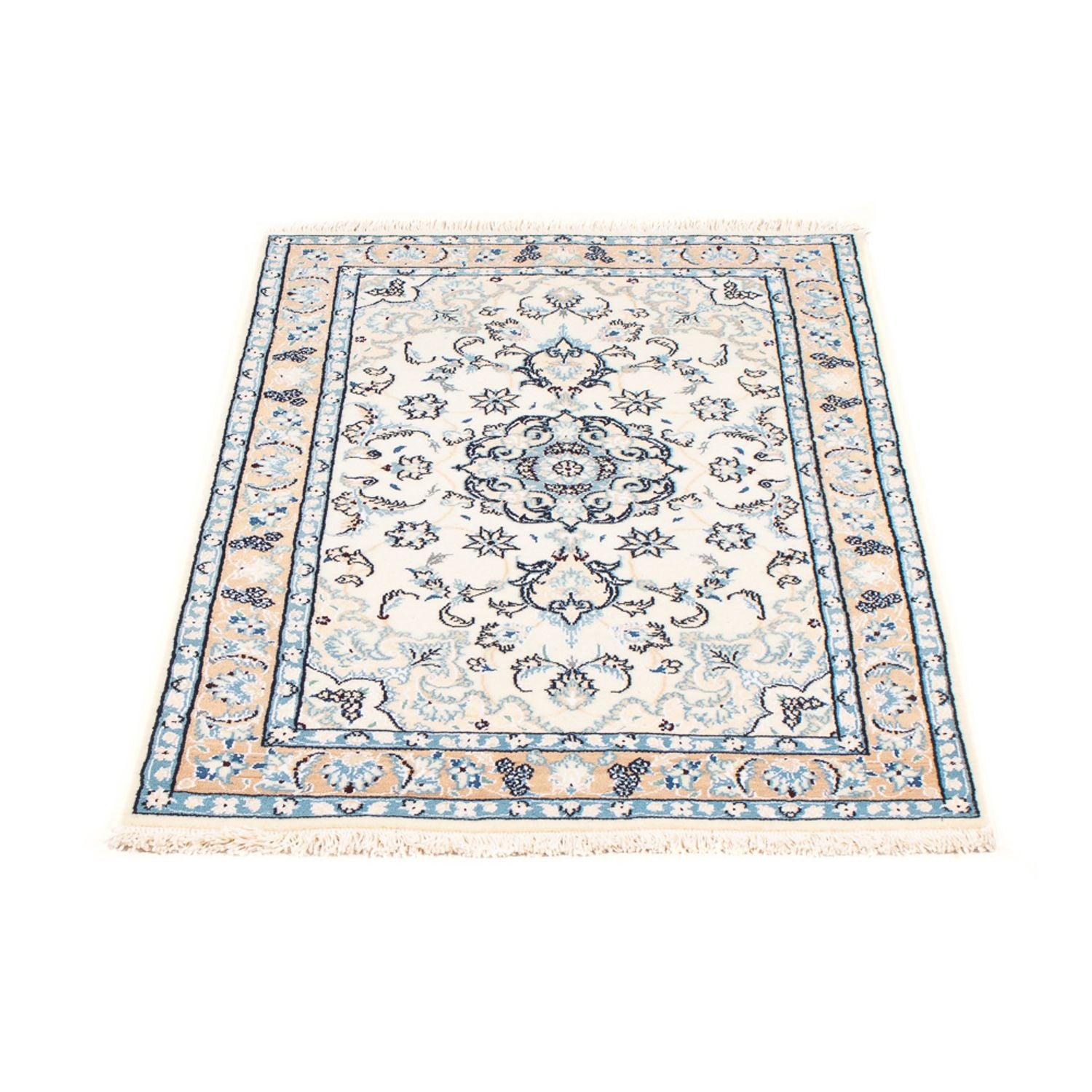 Persisk tæppe - Nain - Premium - 108 x 66 cm - creme