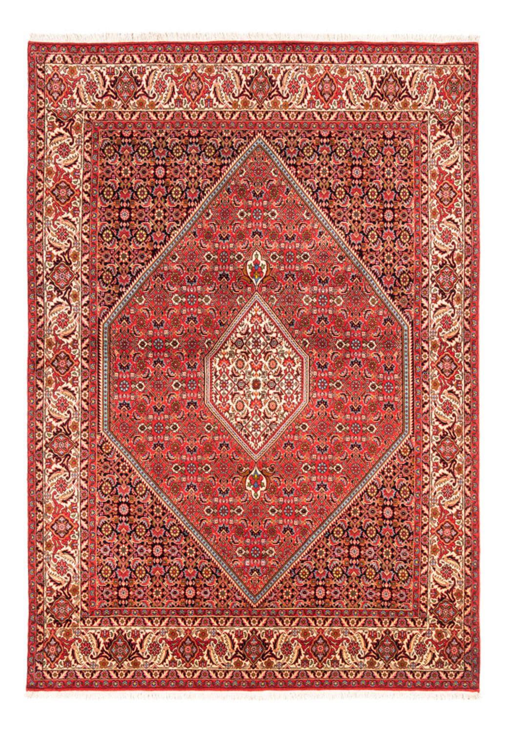 Persisk tæppe - Bijar - Royal - 234 x 176 cm - rød