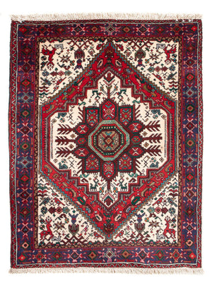 Persisk tæppe - Nomadisk - 95 x 58 cm - creme