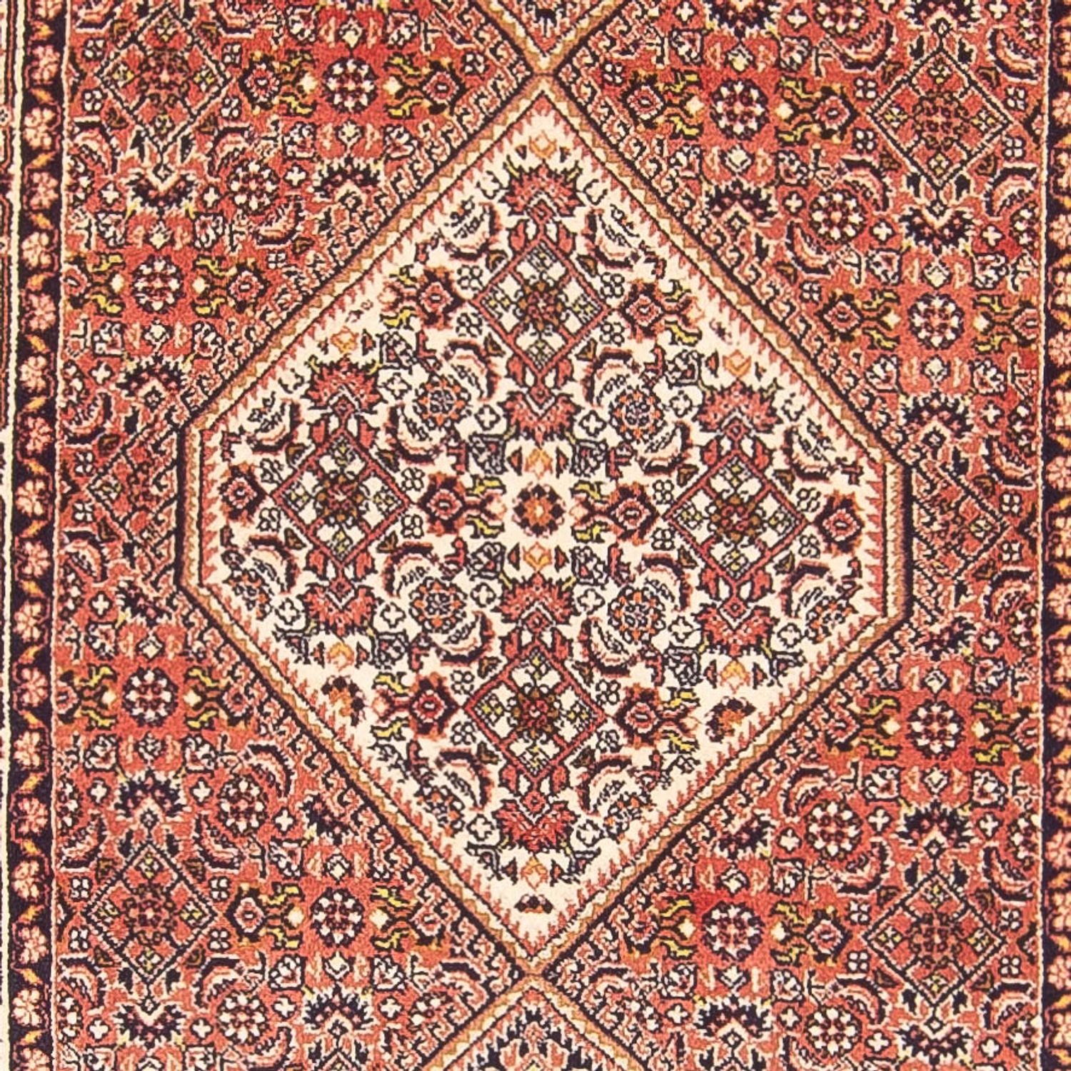 Løber Persisk tæppe - Bijar - 420 x 84 cm - rød
