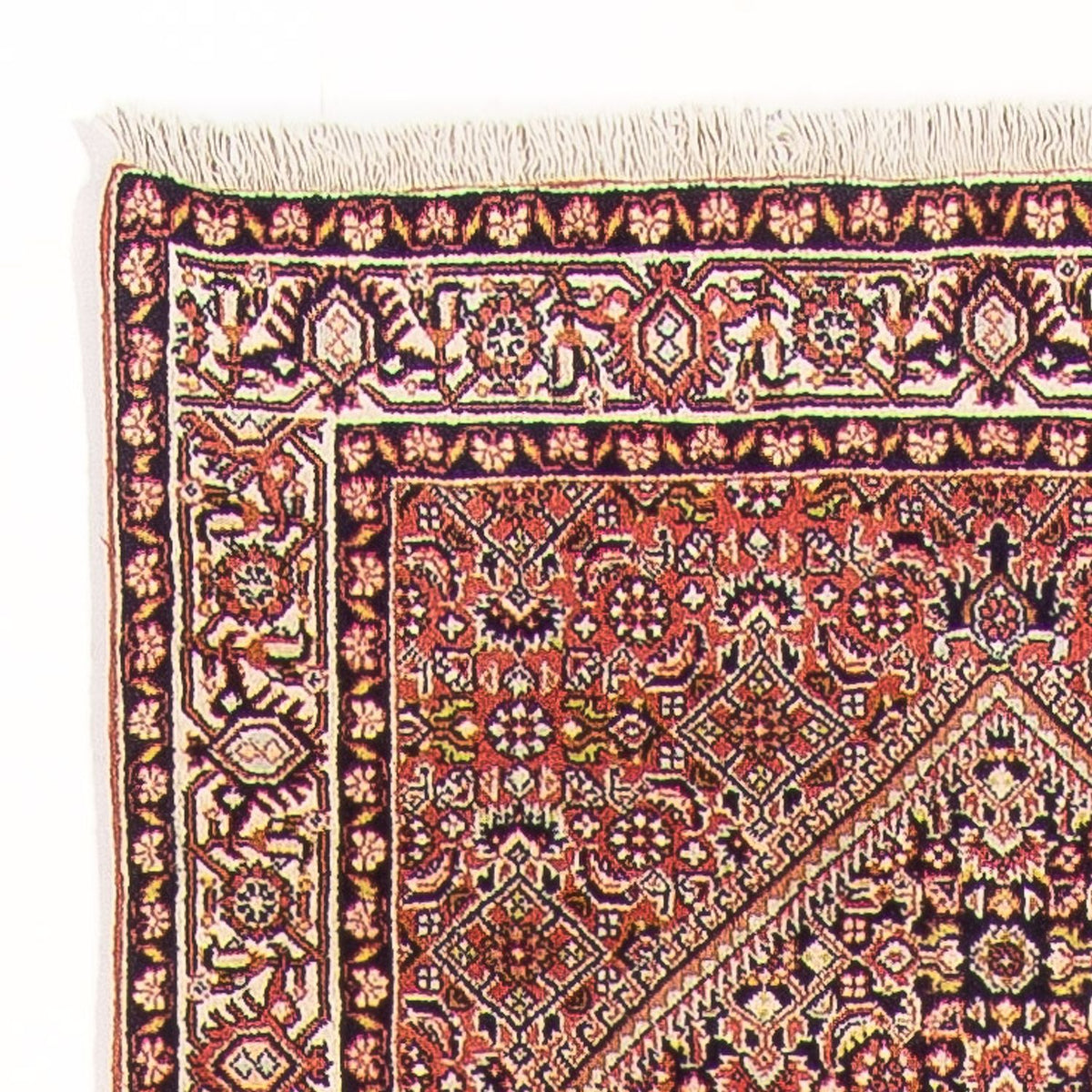 Løber Persisk tæppe - Bijar - 420 x 84 cm - rød