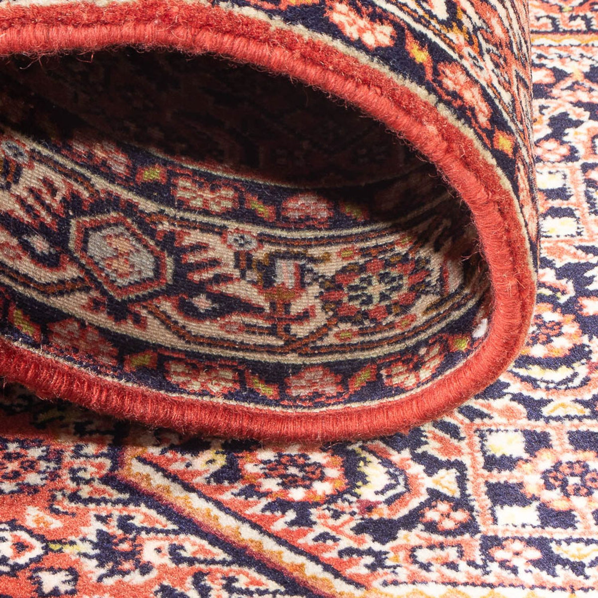 Løber Persisk tæppe - Bijar - 420 x 84 cm - rød