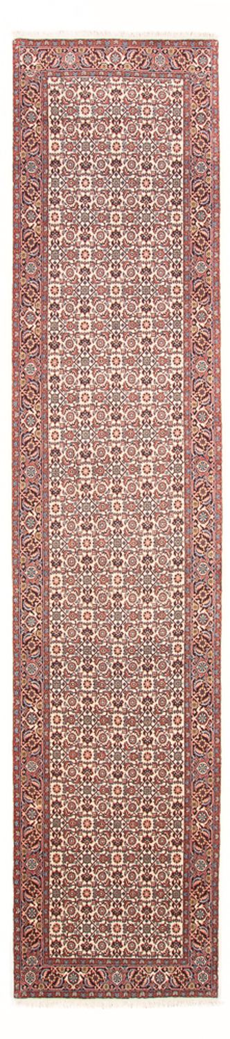 Løber Persisk tæppe - Bijar - 398 x 85 cm - beige