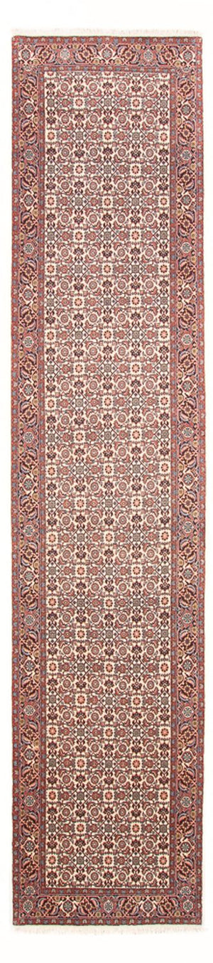 Løber Persisk tæppe - Bijar - 398 x 85 cm - beige