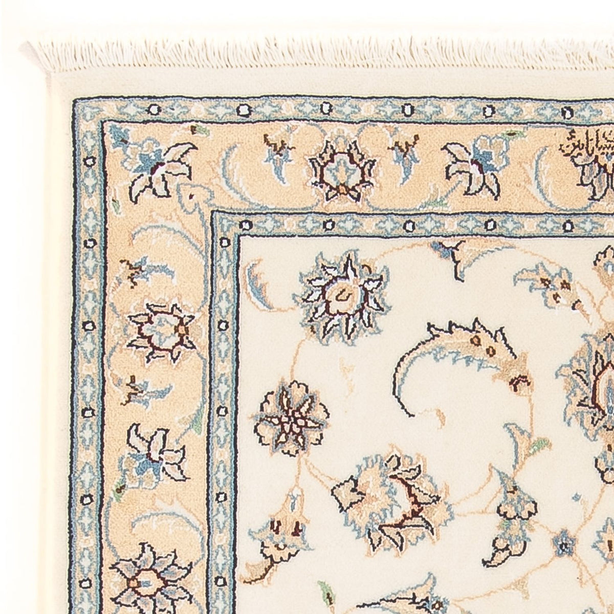 Persisk tæppe - Nain - Premium - 115 x 74 cm - creme