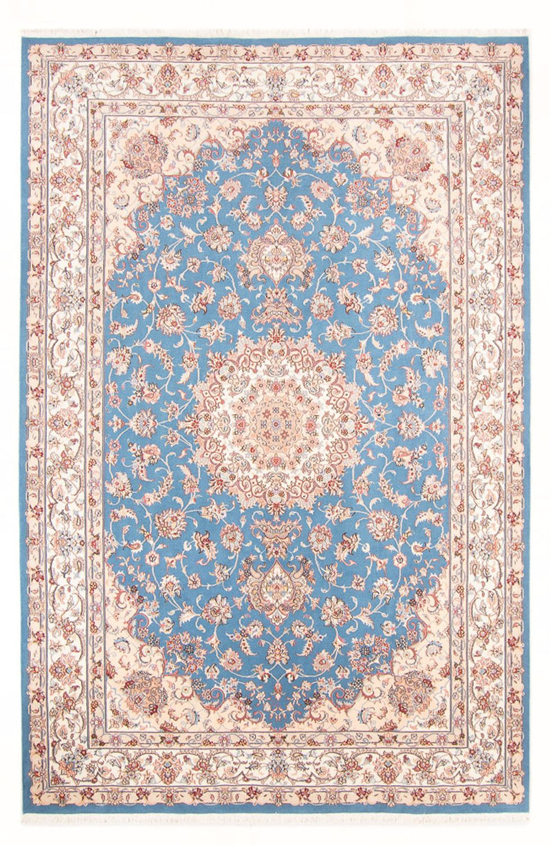 Persisk tæppe - Tabriz - Royal - 298 x 197 cm - lyseblå