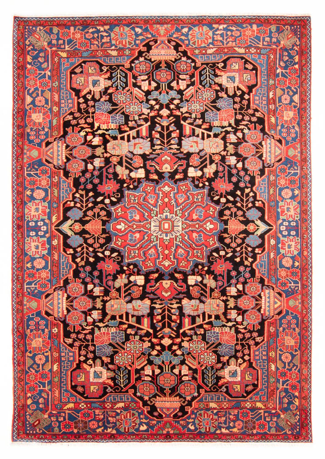 Persisk tæppe - Nomadisk - 291 x 200 cm - mørkeblå